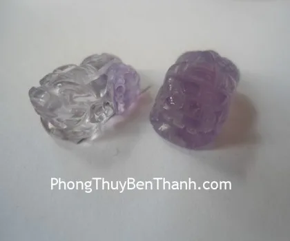 Mặt nhẫn Tỳ hưu thạch anh tím 10.5 FS750